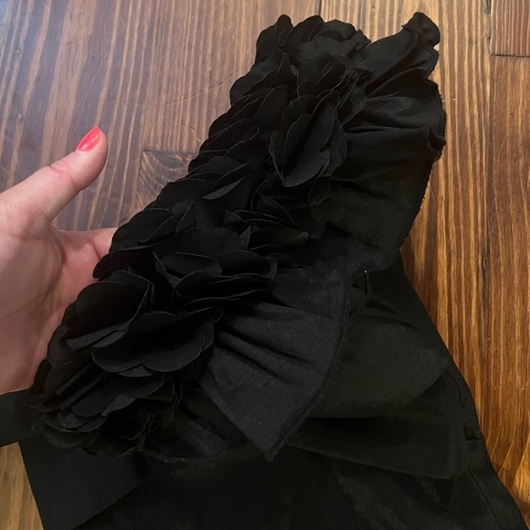 SNAP One Shoulder Black Coctail Dress NWT Stretchy - Picture 5 of 10